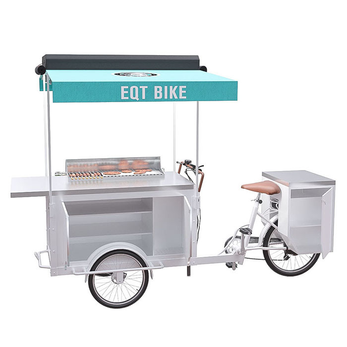 ضمانت 1 سال ضمانت دوچرخه موبایل Street Vending BBQ Food Bike گواهی