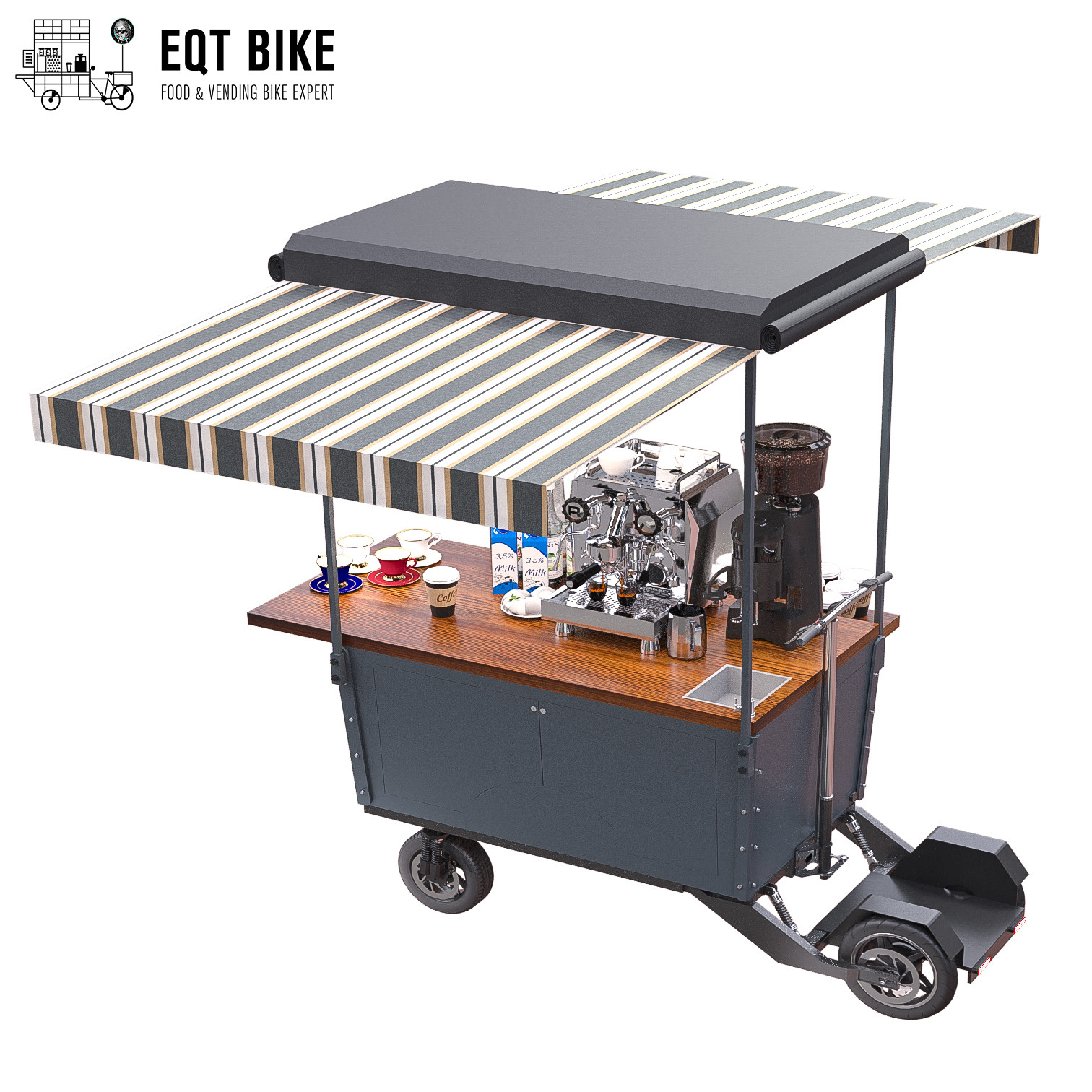چرخ دستی های خیابانی EQT OEM Beer Electric Food Cart Frame Frame