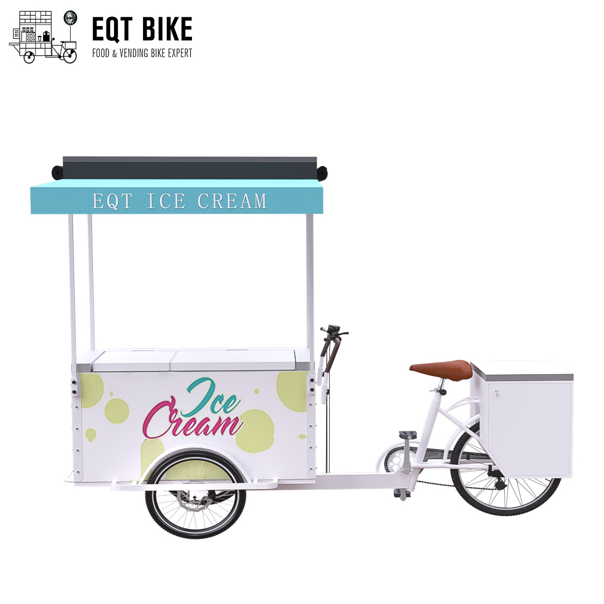 EQT Ice Cream Bike Tricycle Cargo For Street Business فروش دوچرخه برقی دوچرخه برقی برای نوشیدنی های خنک